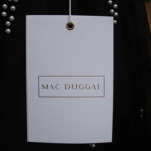 Mac Duggal 26498 Womens OFF THE SHOULDER EMBELLISHED TULLE COCKTAIL DRESS - Picture 15 of 15